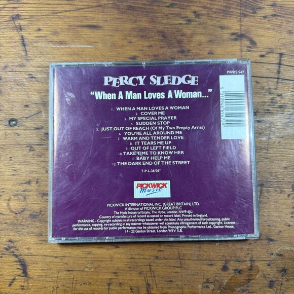 Percy Sledge "When A Man Loves A Woman" Digitally Remastered CD Album TESTED - Picture 2 of 2